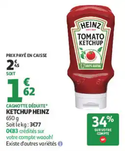 Auchan HEINZ KETCHUP offre