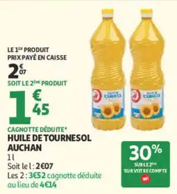Auchan Huile de tournesol Auchan offre