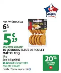 Auchan Maître Coq Cordon Bleu offre