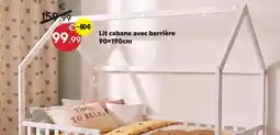 Maxi Bazar Lit cabane avec barrière offre