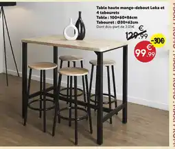 Maxi Bazar Table haute mange-debout loka et 4 tabourets offre