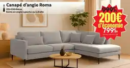 Maxi Bazar Canapé d'angle roma 315x220x86 cm offre