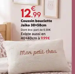 Maxi Bazar Coussin bouclette offre