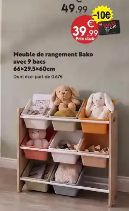 Maxi Bazar Meuble de rangement bako avec 9 bacs offre