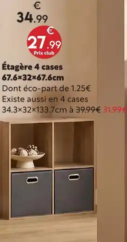 Maxi Bazar Étagère 4 cases offre