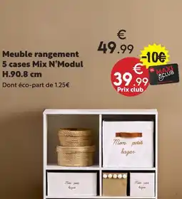 Maxi Bazar Meuble rangement 5 cases mix n’modul offre