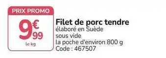 Promo - filet de porc tendre