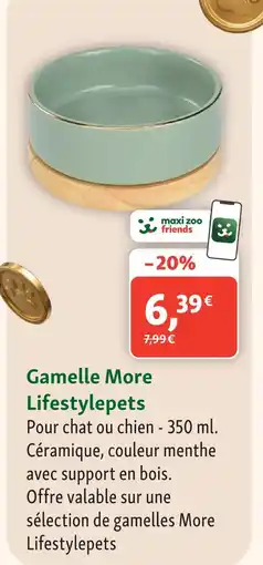 Maxi Zoo Lifestylepets gamelle more offre