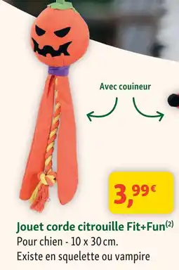 Maxi Zoo Fit+fun jouet corde citrouille squelette offre