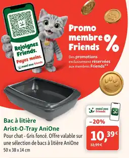 Maxi Zoo Anione bac à litière arist-o-tray offre