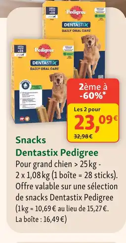 Maxi Zoo Pedigree snacks dentastix offre