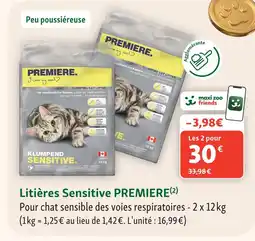 Maxi Zoo Premiere litières excellent premiere offre