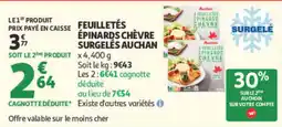 Auchan Auchan Feuilletés Épinards Chèvre offre