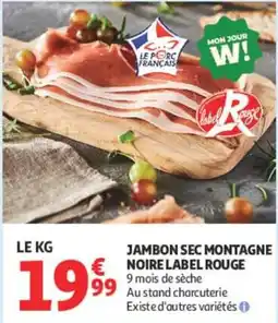 Auchan Label Rouge Jambon sec montagne noire offre