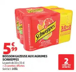 Auchan Schweppes Boisson gazeuse aux agrumes offre