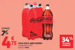 Auchan Coca-Cola Sans Sucres offre