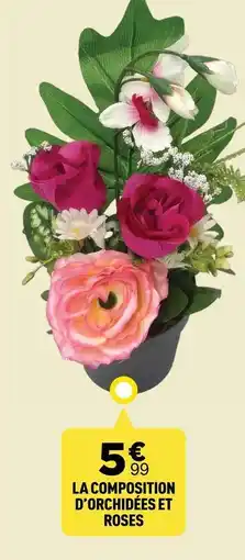 Centrakor La composition d'orchidées et roses offre