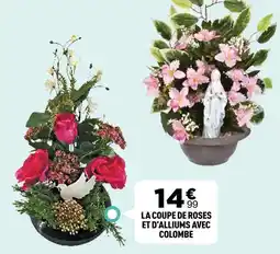 Centrakor La coupe de roses et d'allums avec colombe offre