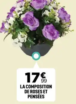 Centrakor La composition de roses et pensées offre