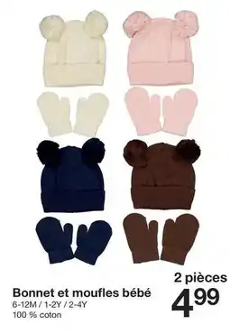 Zeeman Bonnet et moufles bébé offre