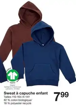 Zeeman Sweat à capuche enfant offre