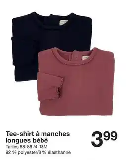 Zeeman Tee-shirt à manches longues bébé offre