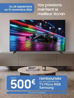 MDA Samsung - tv micro rgb offre