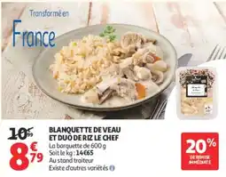 Auchan LE CHEF BLANQUETTE DE VEAU offre