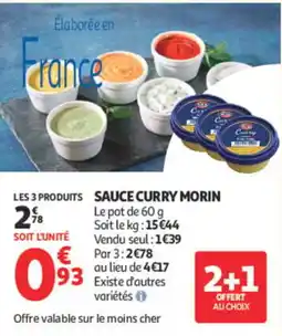 Auchan Sauce Curry Morin offre