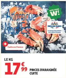 Auchan Pavillon France Pinces d'araignée cuite offre