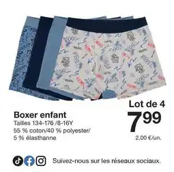 Zeeman Boxer enfant offre