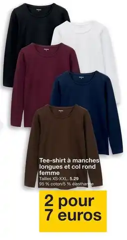 Zeeman Tee-shirt a manches longues et col rond femme offre