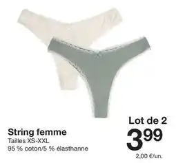 Zeeman String femme offre