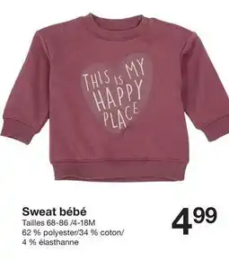Zeeman My - sweat bébé offre