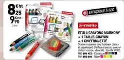 Hyperburo Stabilo - etay 4 crayons markdry offre