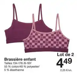 Zeeman Brassière enfant offre