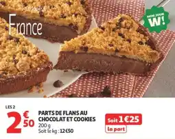 Auchan MON JOUR W! PARTS DE FLANS AU CHOCOLAT ET COOKIES offre