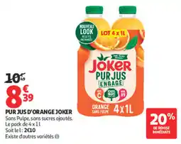 Auchan Joker Pur jus d'orange offre