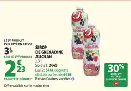 Auchan SIROP DE GRENADE AUCHAN offre