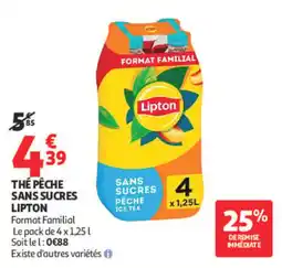 Auchan Lipton Thé Pêche offre