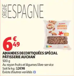 Auchan Amandes Decortiquées Spécial Pâtisserie Auchan offre