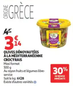 Auchan Croc'Frais Olives dénoyautées offre