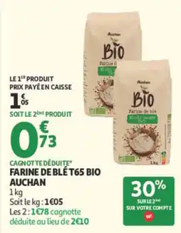 Auchan Auchan Bio Farine de blé T65 offre