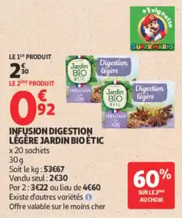 Auchan Jardin Bio Étic Infusion Digestion Légère offre