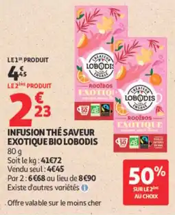 Auchan LOBODIS INFUSION THÉ SAVEUR EXOTIQUE BIO offre