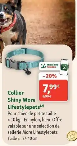 Maxi Zoo Lifestylepets - collier shiny more offre