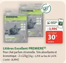 Maxi Zoo Premiere - litières excellent offre