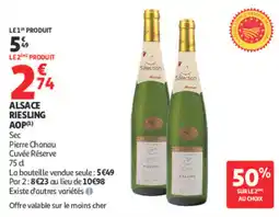 Auchan Pierre Chanau Riesling offre