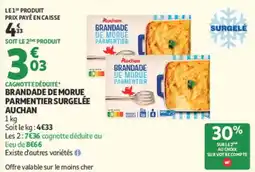 Auchan Auchan brandade de morue parmentier surgelée offre