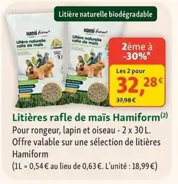 Maxi Zoo Hamiform - litières rafle de mais offre